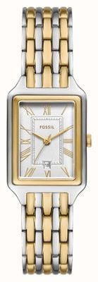 Fossil Women's Raquel (23mm) Silver Dial / Two-Tone Stainless Steel Bracelet ES5368