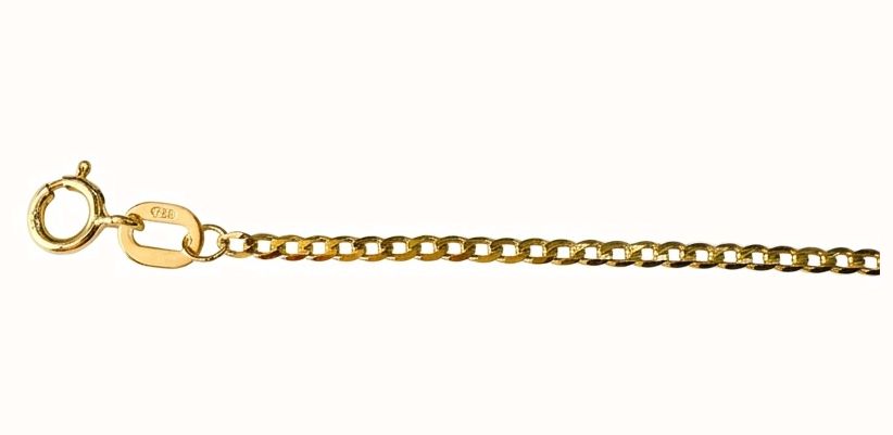 9ct Solid Yellow Gold Ultra Fine Flat Curb 20" Chain SUFC-150-9Y-20 - alternate view 2