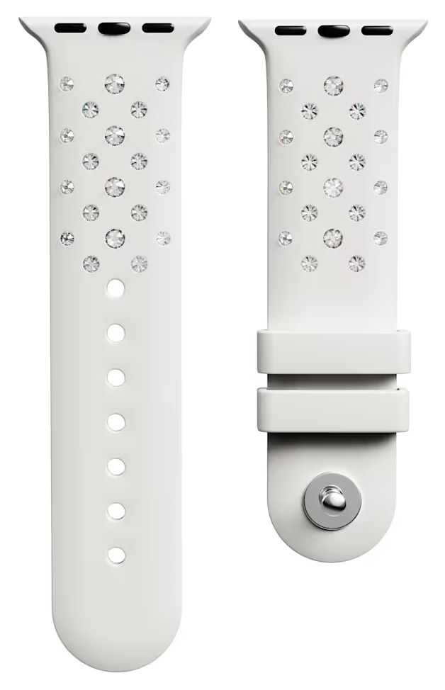 Swarovski 5755223 Watch strap, Silicone with stitching, Gray Jewellery