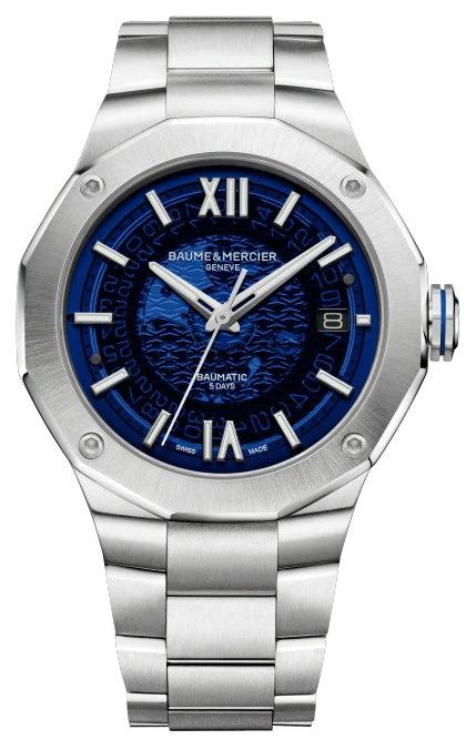 Baume & Mercier 10616 Men’s Riviera Automatic Blue Skeleton Watch