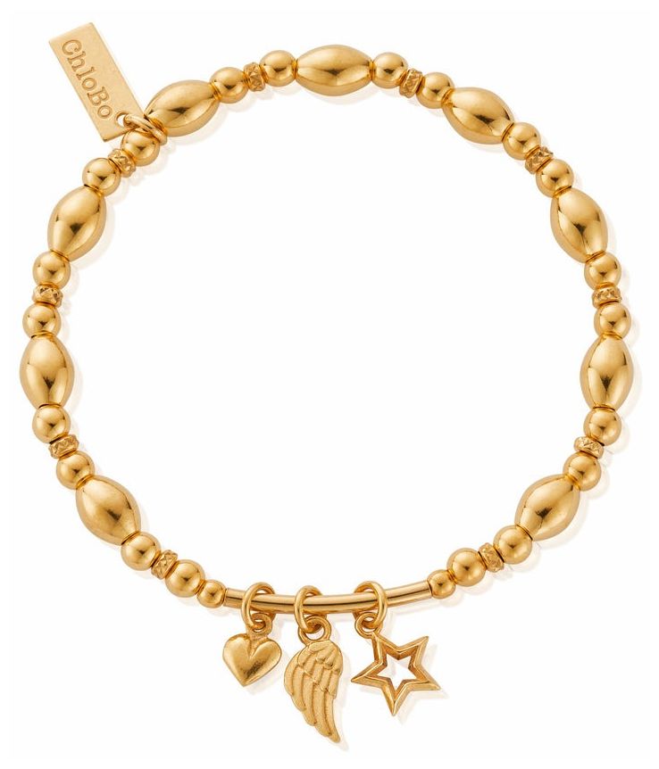 ChloBo GBMULHW Gold Hope and Wisdom Gold-Plated Bracelet Jewellery
