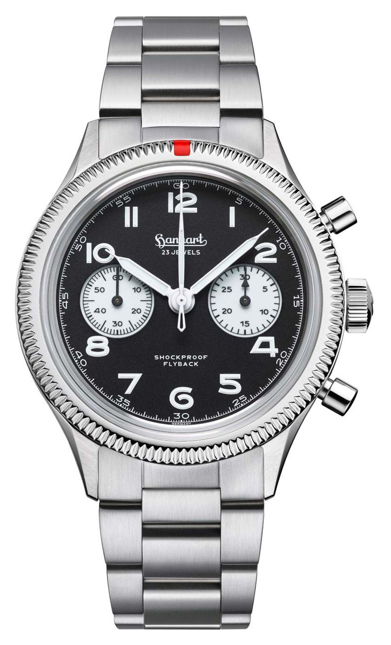 Hanhart H721.211-6428 417 ES Flyback Reverse Panda (42mm) Watch