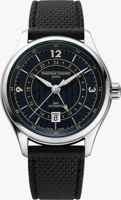 Frederique Constant Classics Runabout Automatic Limited Edition (42mm) Blue Vertical-Brushed Dial / Blue Leather Strap FC-350RN5B6