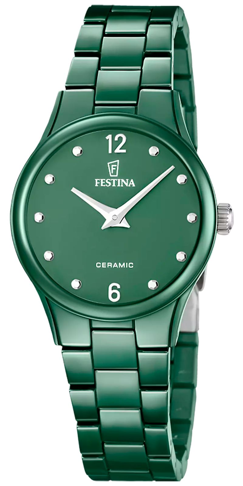 Festina F20751/6 Ceramic Quartz (30.5mm) Green Dial / Green Watch