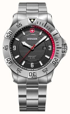 Wenger Seaforce Quartz (43mm) Black Dial / Stainless Steel Bracelet 01.0641.139
