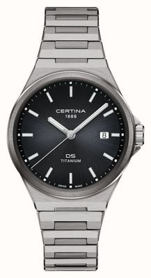 Certina DS-7 Quartz Titanium (39mm) Black Dial / Titanium Bracelet C0434104405100