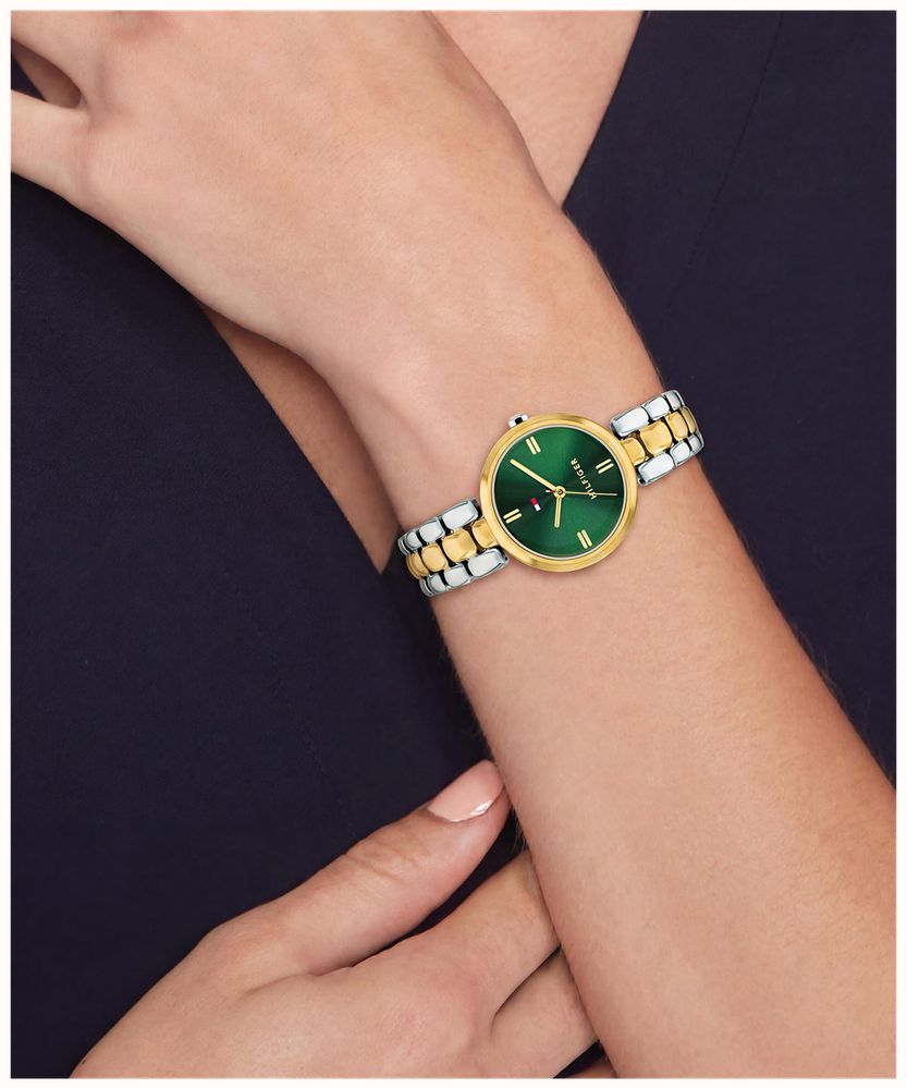 Tommy Hilfiger Annie Two Tone Green Dial Watch 1782927 - alternate view 4