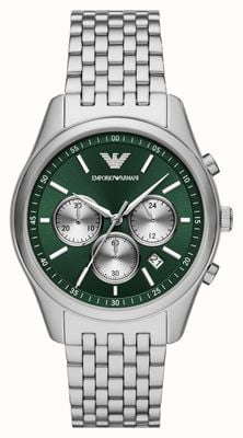 Emporio Armani Men's (41mm) Green Chronograph Dial / Stainless Steel Bracelet AR11581