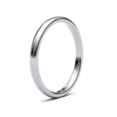 James Moore Wedding Rings | 9ct White Gold | 2mm | Heavy | Premium Court | AG_2LHP-9W