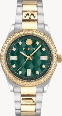 Philipp Plein ROCK COUTURE QUEEN (38mm) Green Dial / Two-Tone Stainless Steel Bracelet PWCDA0524