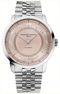 Frederique Constant Classics Première Automatic (38.5mm) Salmon Dial / Stainless Steel Bracelet FC-301SAL3B6B