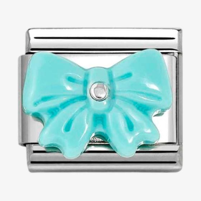 Nomination Classic Bow Sterling Silver & Steel Charm 330509/19