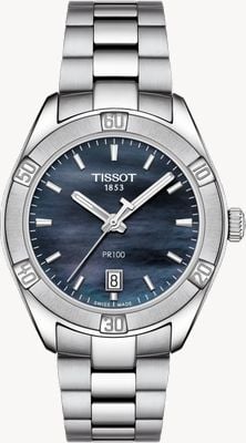 Tissot Women's PR 100 Sport Chic 36mm Stainless Steel Blue T1019101112100
