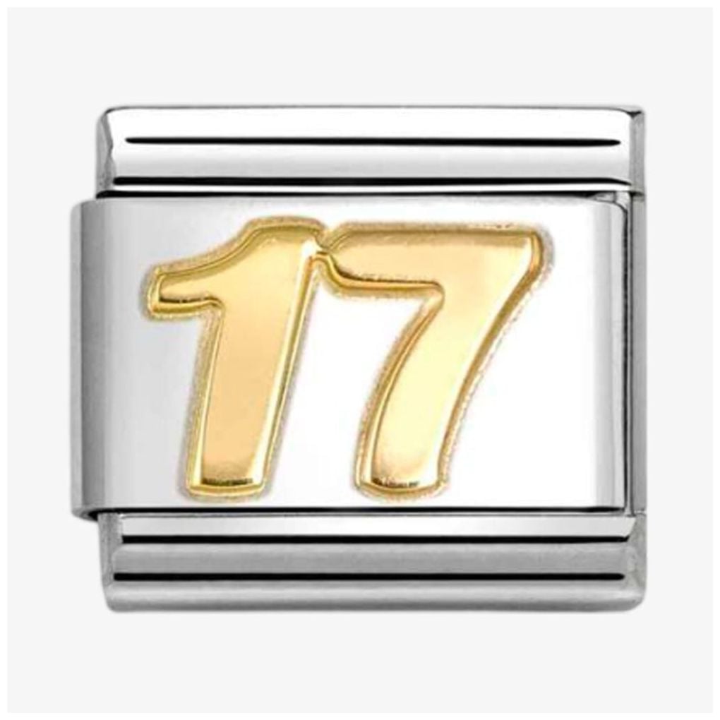 Nomination 030109/45 Classic Number 17 18ct Gold Charm Jewellery