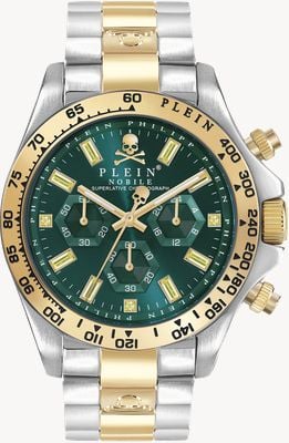 Philipp Plein ROCK COUTURE NOBILE (43mm) Green Chronograph Dial / Two-Tone Stainless Steel Bracelet PWCAA0821