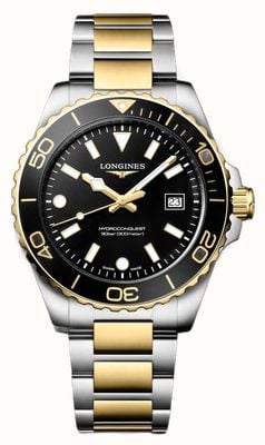 LONGINES HydroConquest Quartz (42mm) Black Sandblasted Dial / Two-Tone Stainless Steel Bracelet L37693567