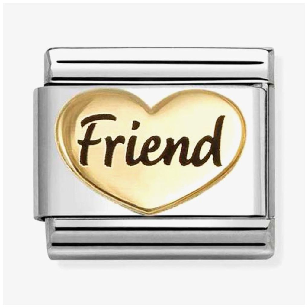 Nomination 030285/84 Classic Friend Heart Steel Charm Jewellery