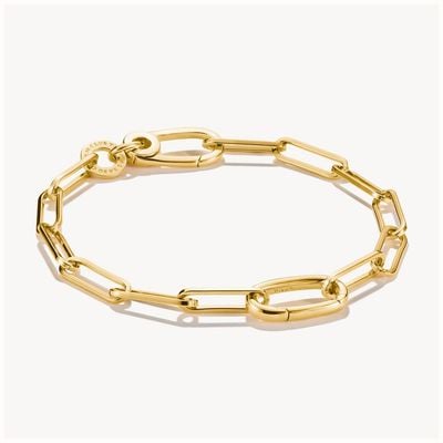 Thomas Sabo Charm Bracelet Paperclip With Connect Link Gold-plated C1205-413-39-L19