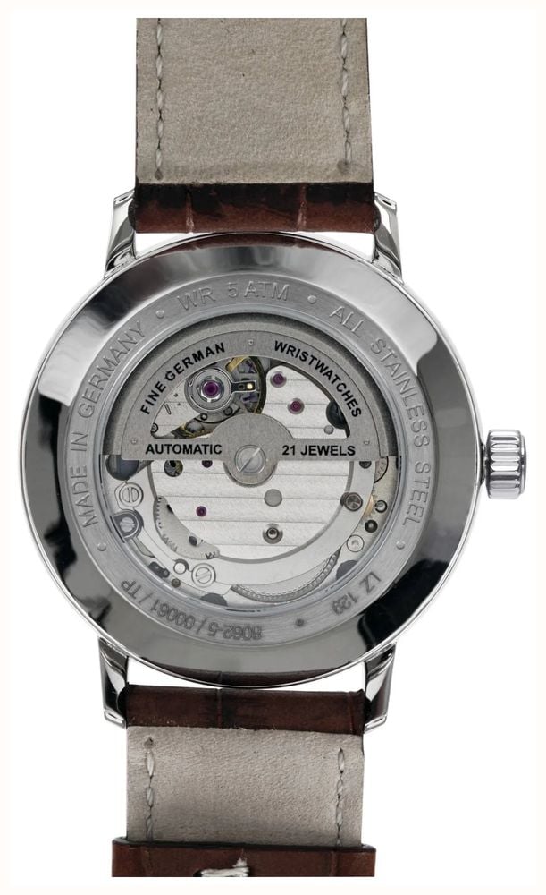 Zeppelin Men's Automatic Watch – Beige Dial, Stainless Steel Case & Brown Leather Strap 8062-5 - alternate view 2