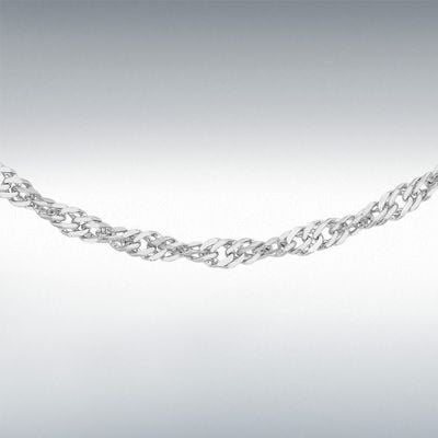 IBB 9ct White Gold 20 Twist Curb Chain 41cm/16" 5.13.0463