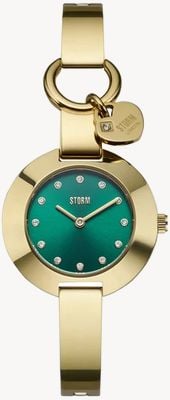STORM STORMELE / Green Dial / Gold-Tone Stainless Steel Bracelet 47572/GD/GN