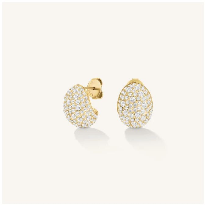 Rosefield Jewellery JEMPG-J1223 Mini PavÃ© Gold White Stone