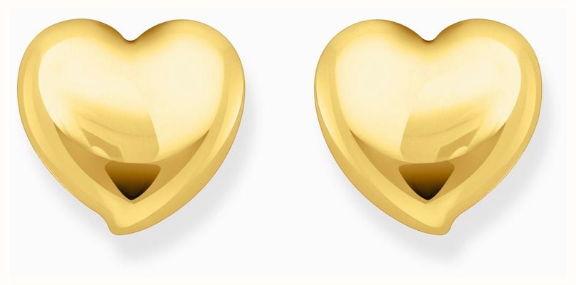 Thomas Sabo Women's Heart-Shaped Gold Plated Stud Earrings H2302-413-39