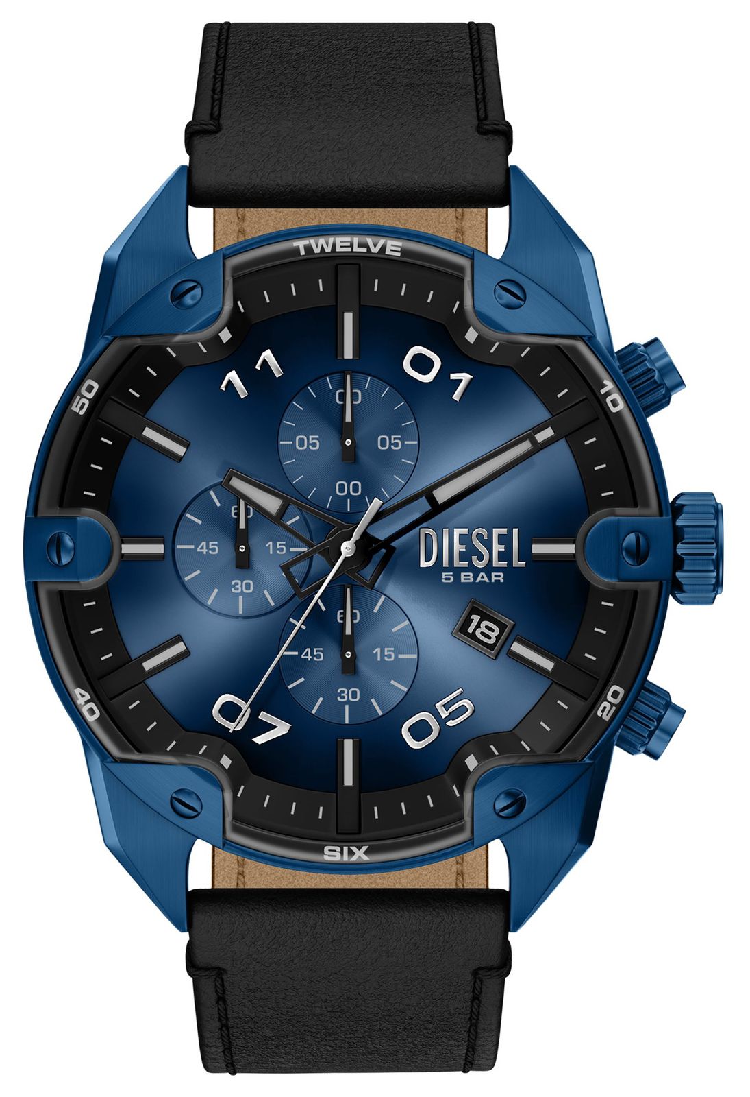 Diesel DZ4703 Spiked Chronograph (48mm) Blue Gradient Dial Watch