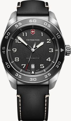 Victorinox Swiss Army Automatic (42mm) Black Dial / Black Leather Strap 242044