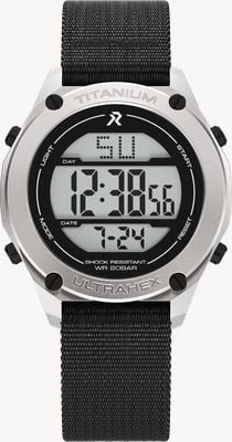 RZE UTD-8080 Multi-Function (42mm) Positive Display / Black Elastic Nylon Strap UTD-8080-ST