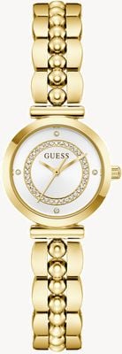 Guess LEENA Three-Hand Quartz (26mm) Silver Dial / Gold PVD Stainless Steel Bracelet GW0994L2