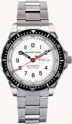Marathon Arctic Edition JDD Jumbo Day/Date Automatic (46mm) White Dial / Stainless Steel Bracelet WW194021SS-0509