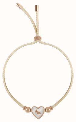 Radley Jewellery Fashion | Nude Nylon Bracelet | Mother Of Pearl Heart Charm RYJ3122