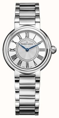 Maurice Lacroix Fiaba Round - Diamond Set (33mm) Silver Dial / Stainless Steel Watch FA1306-SS002-110-1