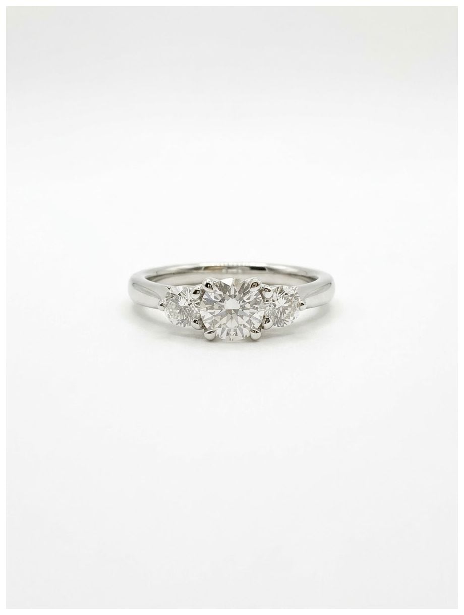 GEMEX J38724 0.52ct Round Brilliant Natural Diamond Platinum Jewellery