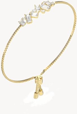 Guess CHANDELIER gold plated adjustable cz bracelet UBB05363YG