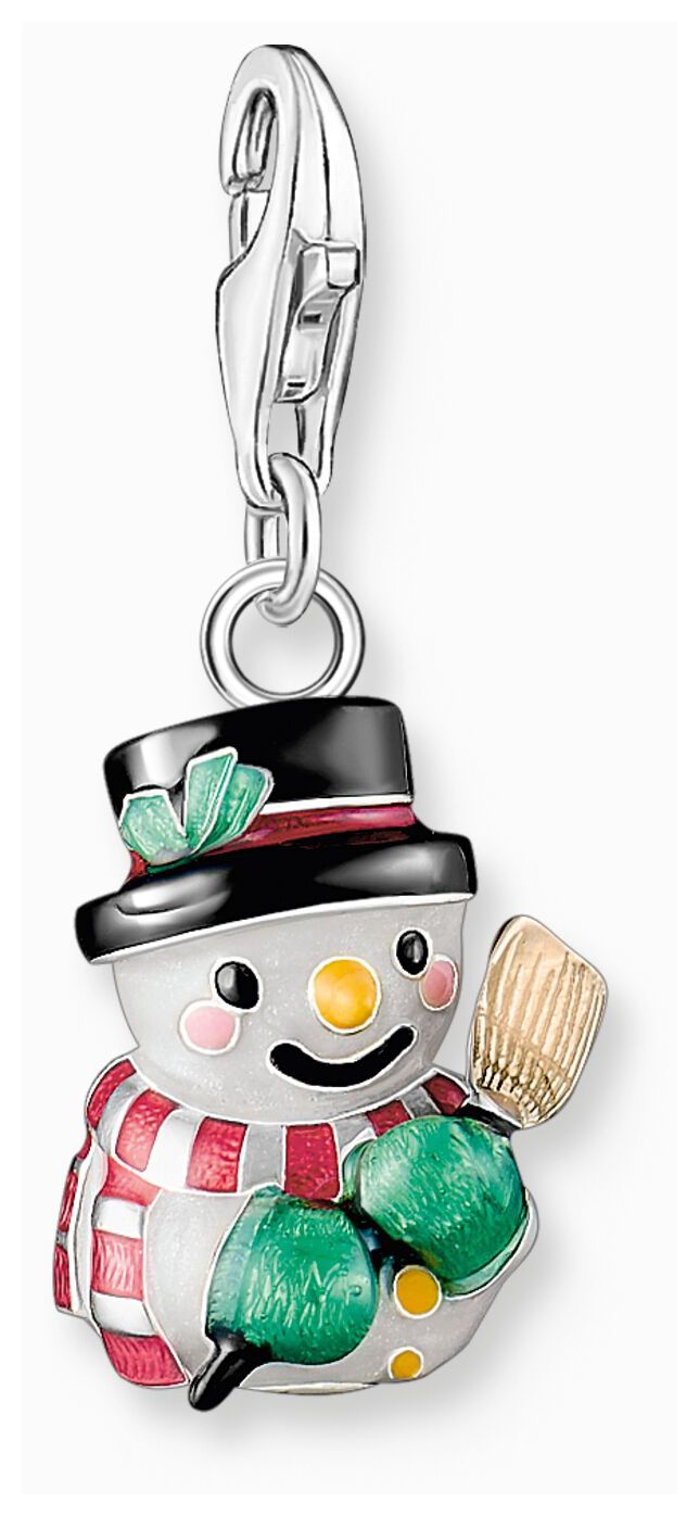Thomas Sabo 2195-007-7 Snowman Enamel Sterling Silver Charm Jewellery