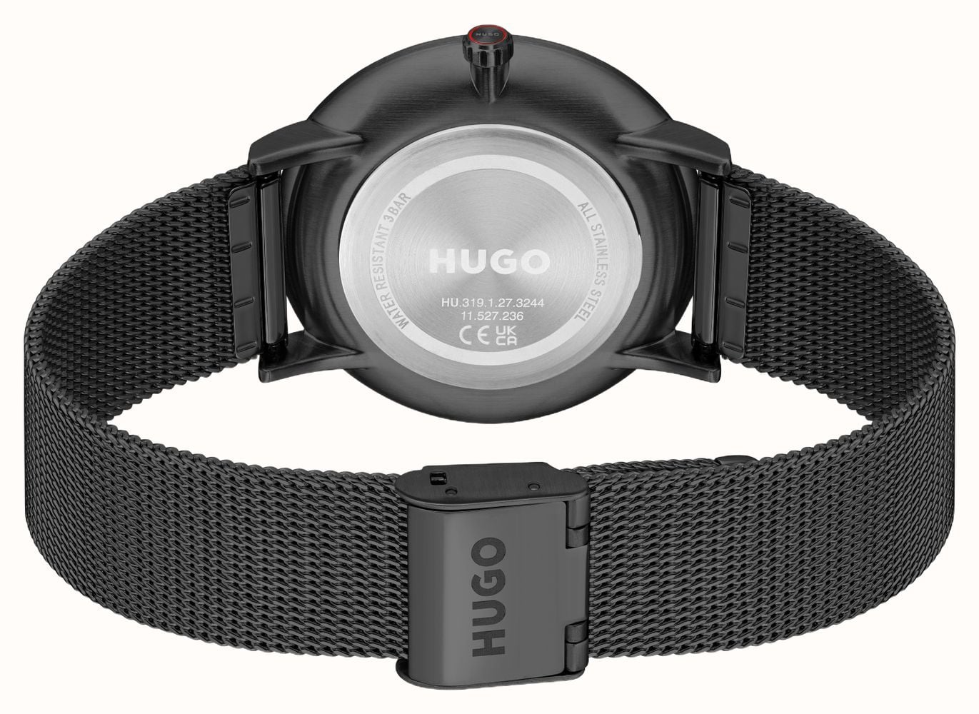 HUGO STYLE / 40mm / Black Dial / Black Stainless Steel Mesh Bracelet 1530474 - alternate view 3