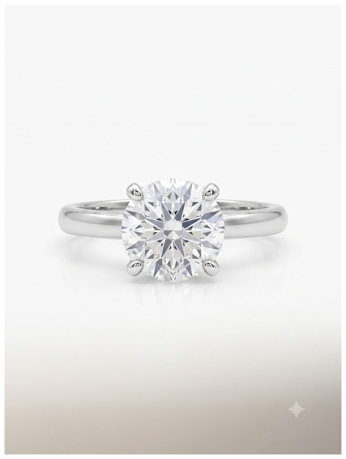 James Moore & Co J60035 Platinum Diamond Set Soliare Ring 2. Jewellery