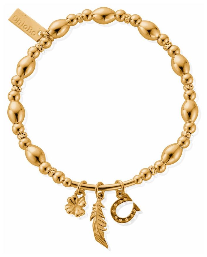 ChloBo GBMULLC Good Luck And Courage Gold-Plated Bracelet Jewellery