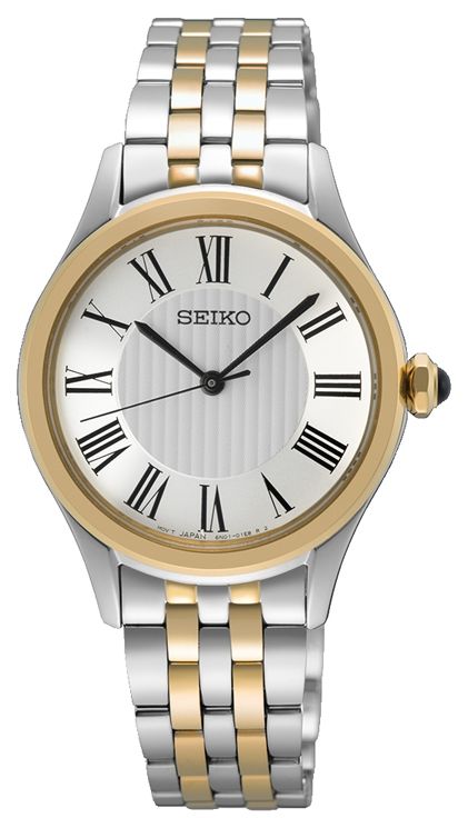 Seiko SUR612P1 Caprice Quartz (29.6mm) White Dial / Two-Tone Watch