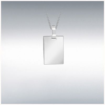 IBB Silver Heavy Square Plain Pendant 8.62.3399