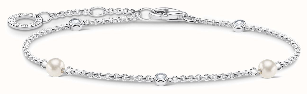 Thomas Sabo Charming | Sterling Silver Bracelet | White Stones | 16-19cm A1989-167-14-L19V