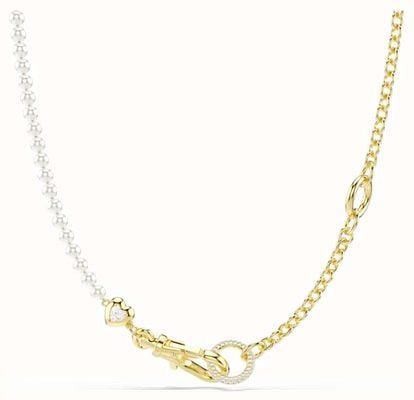 Swarovski Idyllia Necklace, Crystal Pearl, White, Gold-tone Plated 5742961