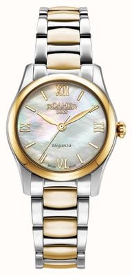 Roamer Eleganza Quartz (32mm) Mother-of-Pearl Dial / Two-Tone Stainless Steel Bracelet 974847 47 20 20