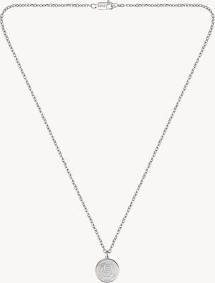 BOSS Jewellery Men's Double B Coin Necklace Stainless Steel 1580761