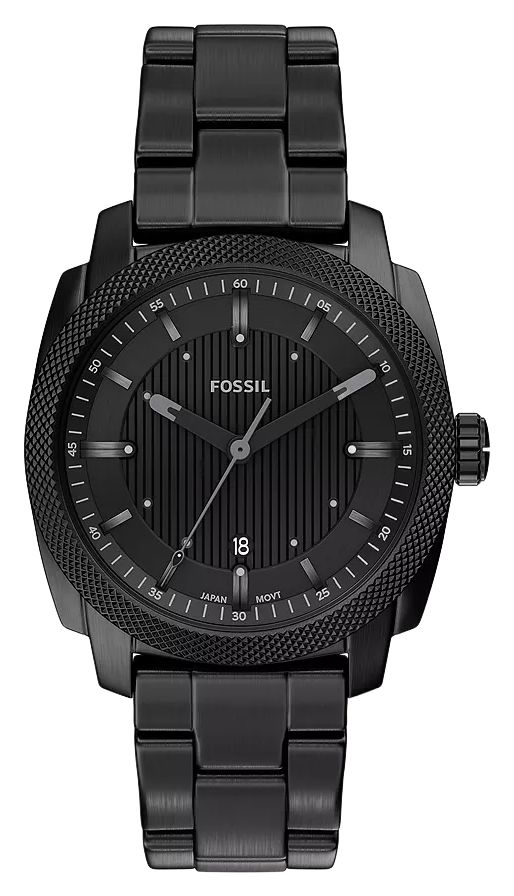 Fossil FS6186 Machine 41 mm Three-Hand Date Black Stainless Watch