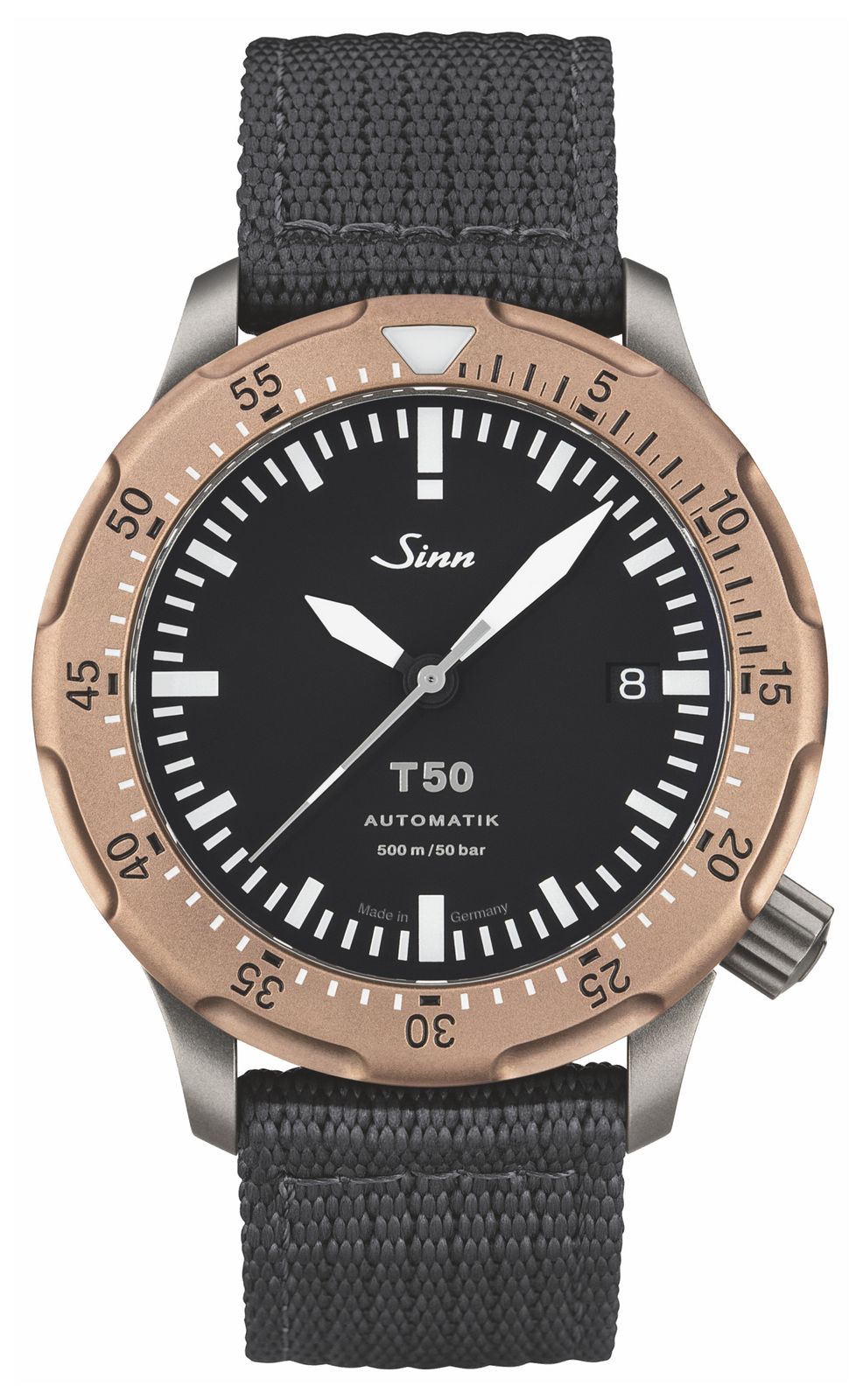 Sinn 1052.020 T50 GBDR Titanium (Goldbronze 125 Bezel) Black Watch
