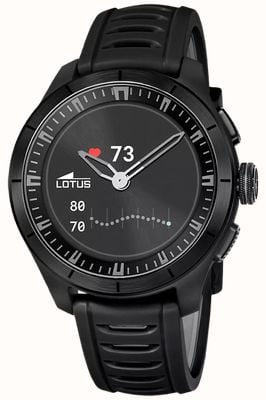 Lotus Connected Full D Hybrid Smartwatch (45mm) Digital Display / Black Rubber Strap 20001/4
