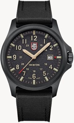 Luminox Atacama Field 1970 SET (43mm) Textured Black Dial / Black Rubber Strap + Sand Webbing NATO Strap XL.1970.SET